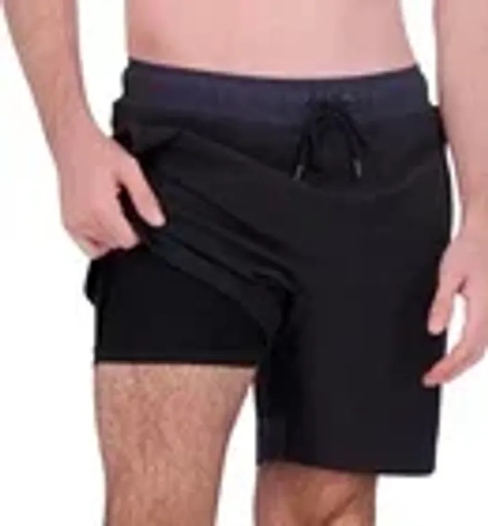 Spyder Men's UPF 30+ Breathable Comfort Stretch Swim Short, Black, Size S