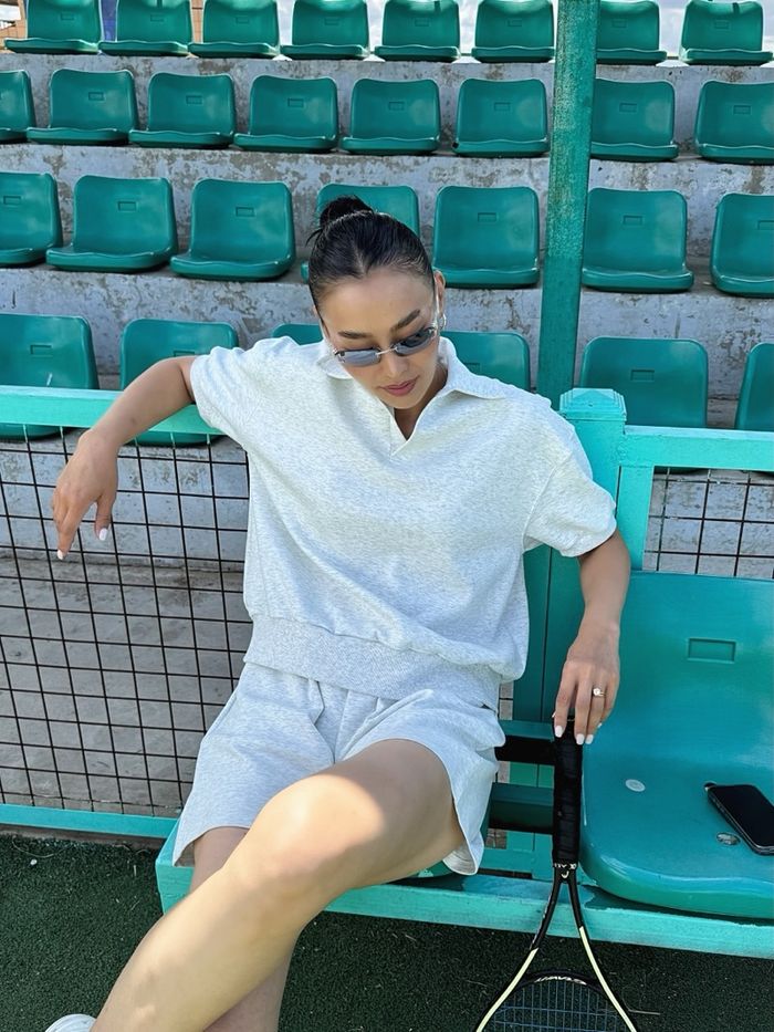 Classic midi sleeve polo set