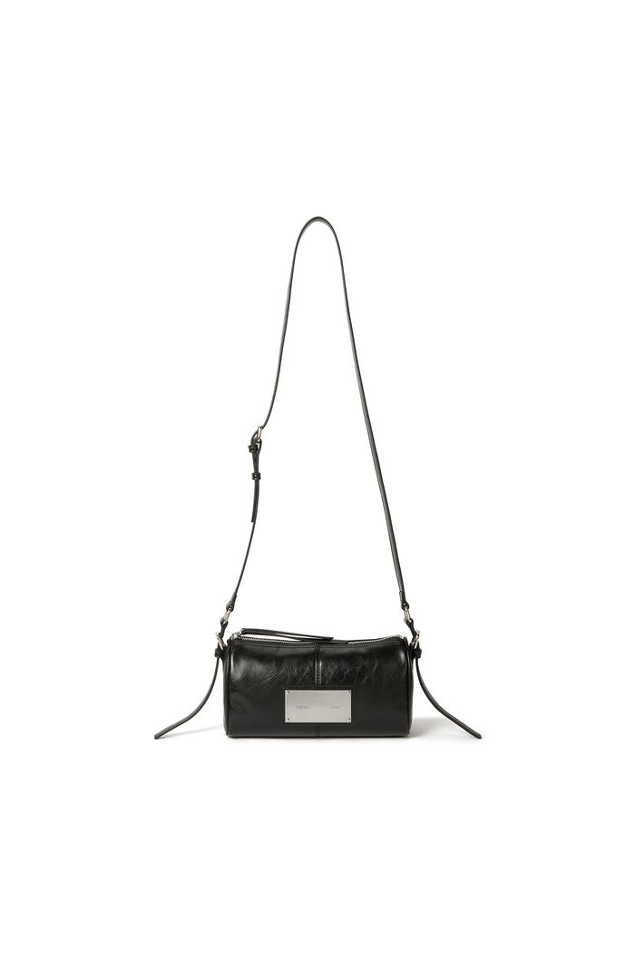 BUCKLE STRAP TWO WAY MINI BAG IN BLACK
