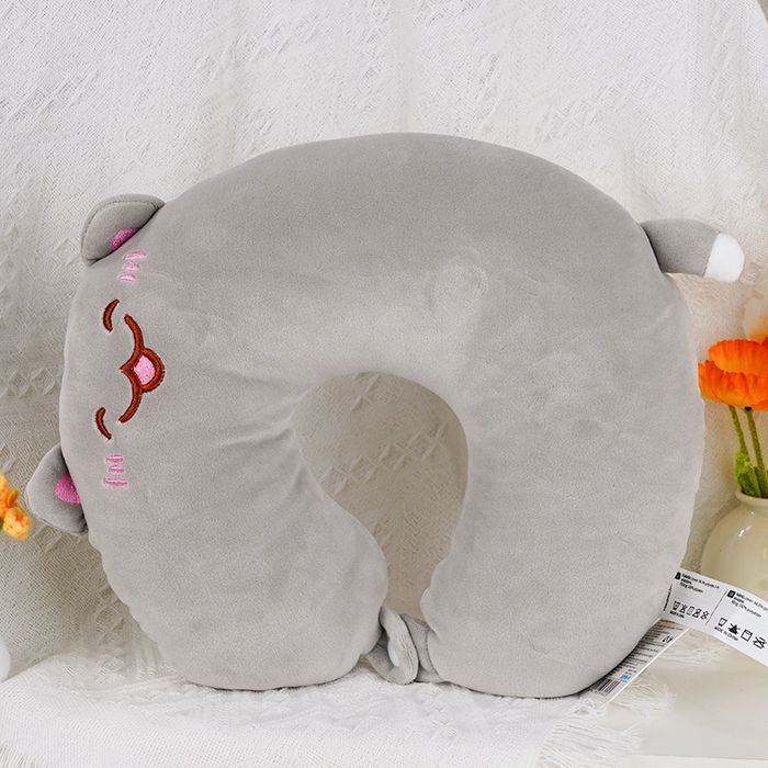 Kitten Series PP Foam U-Shaped Pillow (Gray)