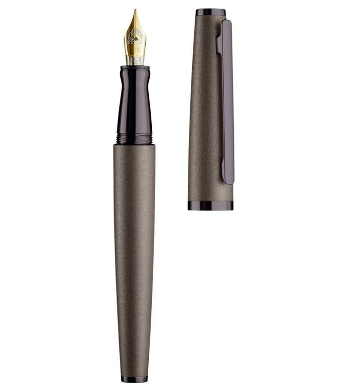 Otto-Hutt Design 06 Fountain pen M 18ct Gold, ash grey matt, fittings pvd coated