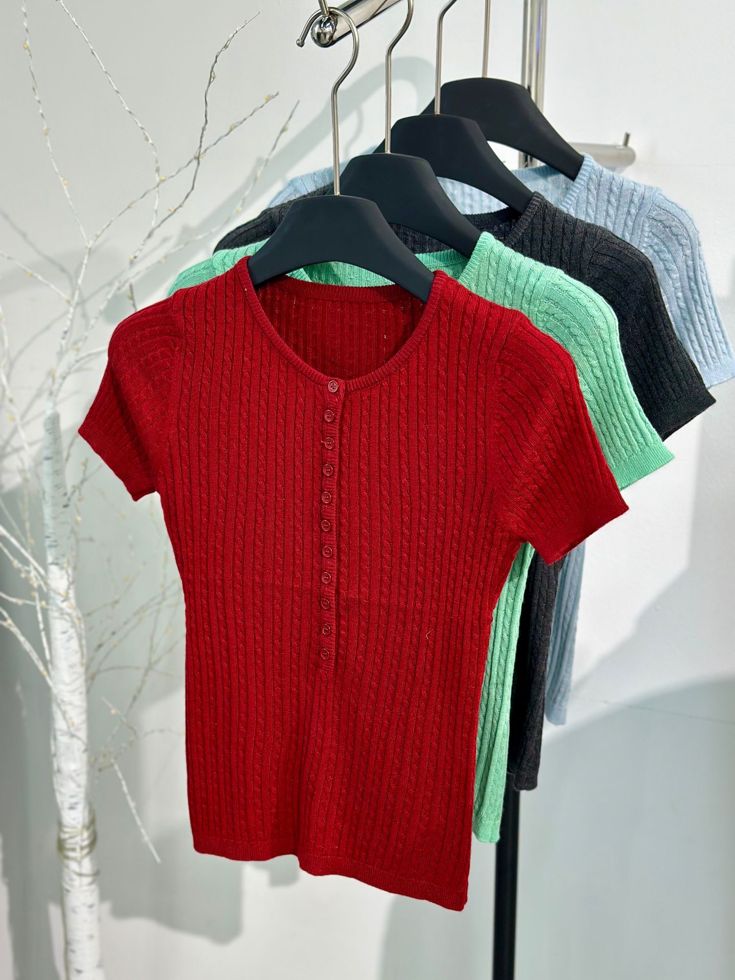 Сүлжмэл даавуун футболка 