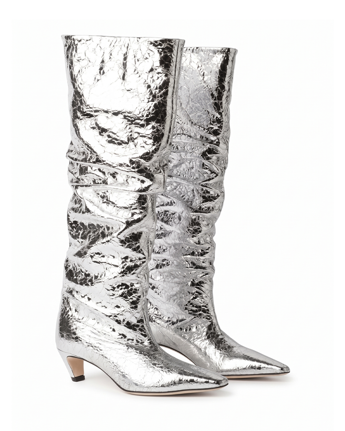 FOILED LEATHER BOOTS