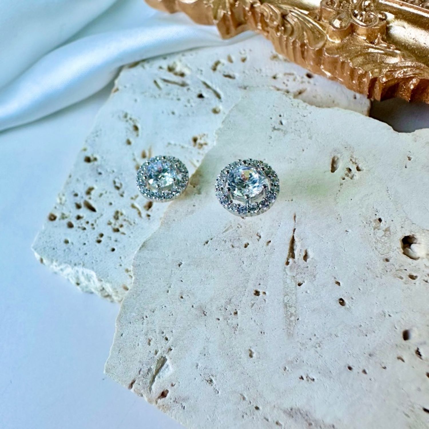 Циркон S925 мөнгөн ээмэг