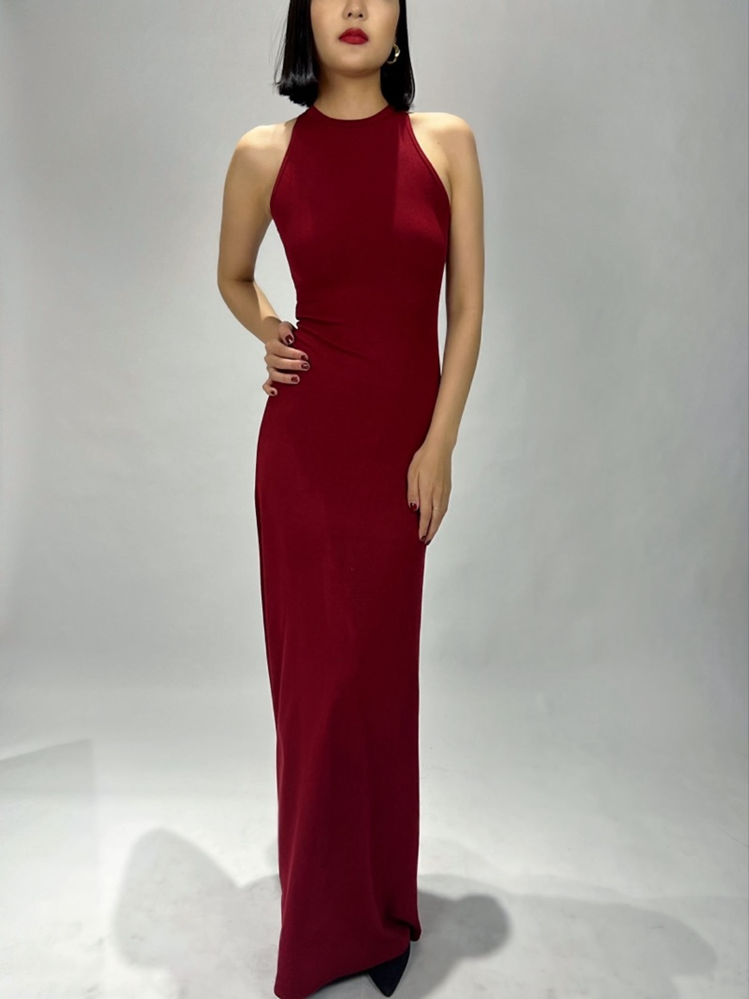 Halter neck maxi dress