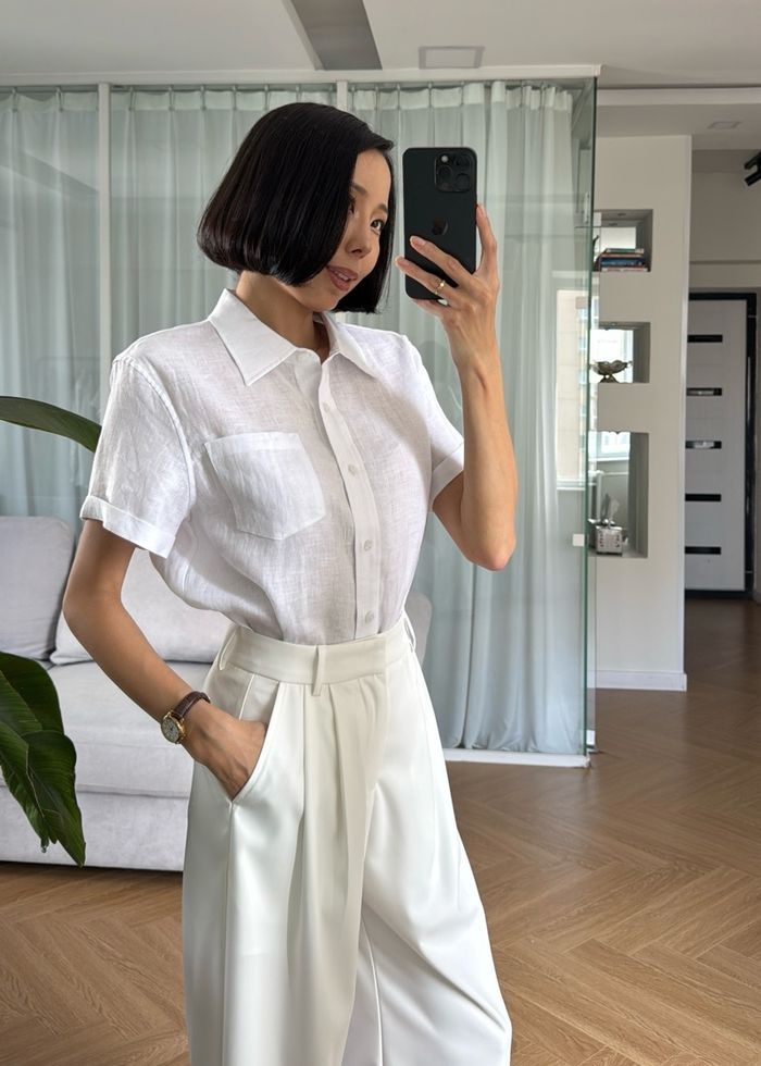 Linen Short-Sleeved Shirt