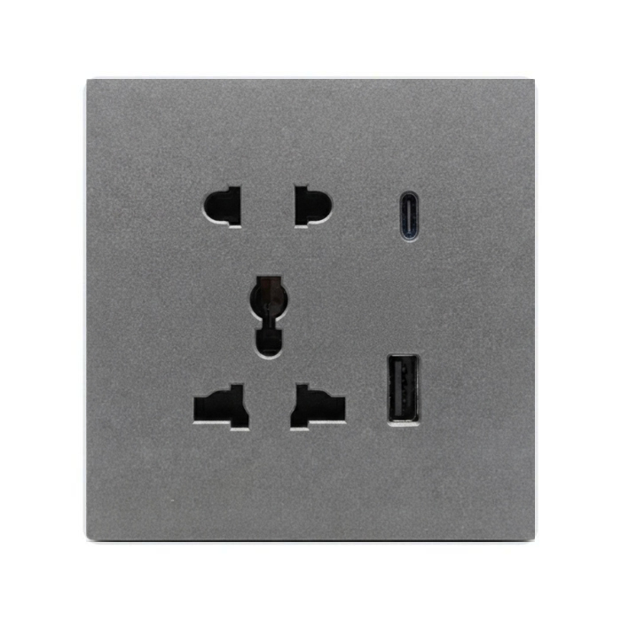Хар саарал SDN розетка+USB