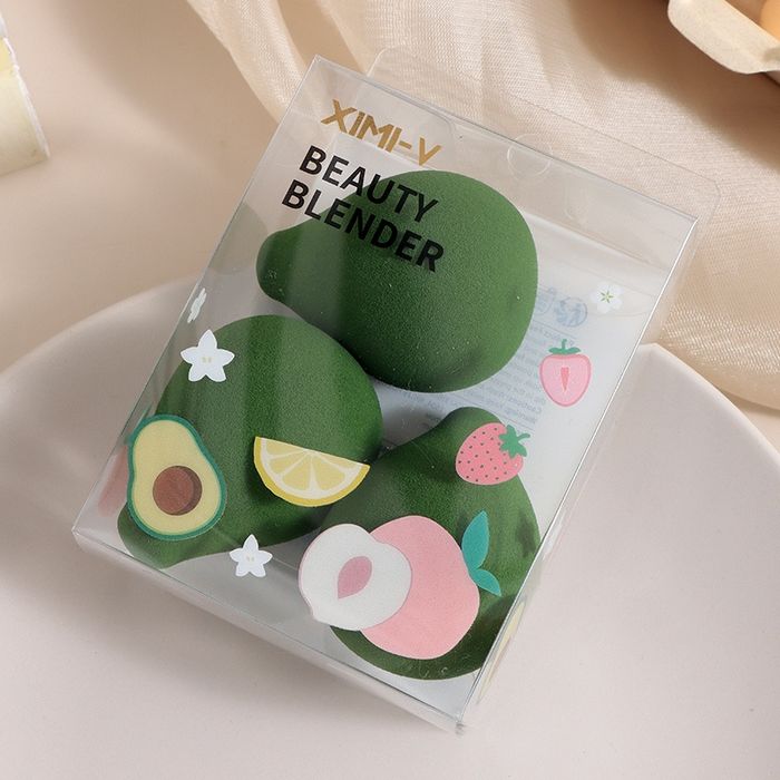 Cool Fruit Series Beauty Blender 3PCS (Avocado)