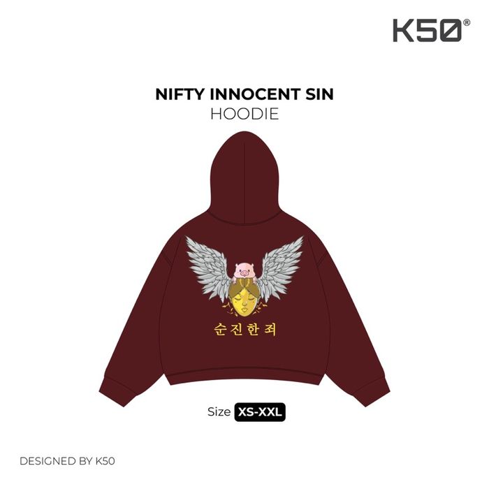 Pre-Order | Johnny & Angel Hoodie (NS) | Burgundy