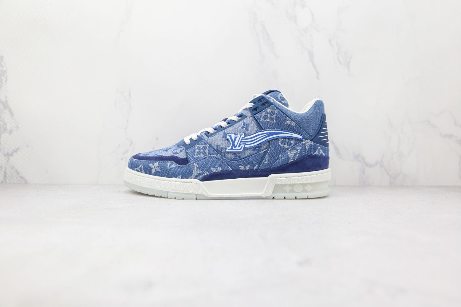 Louis Vuitton LV Sneakers denim new Blue
