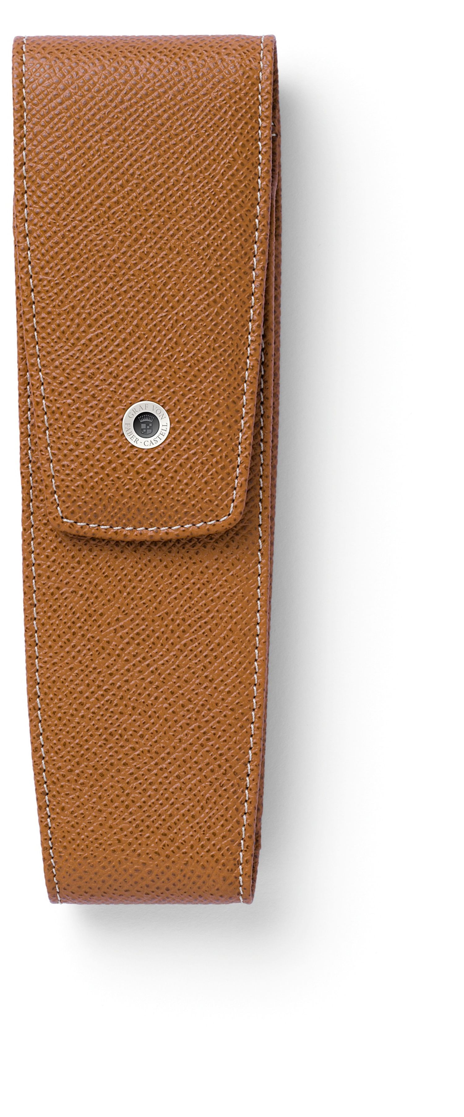 Graf von Faber-Castell case 2 pens magnetic catch Epsom Cognac 