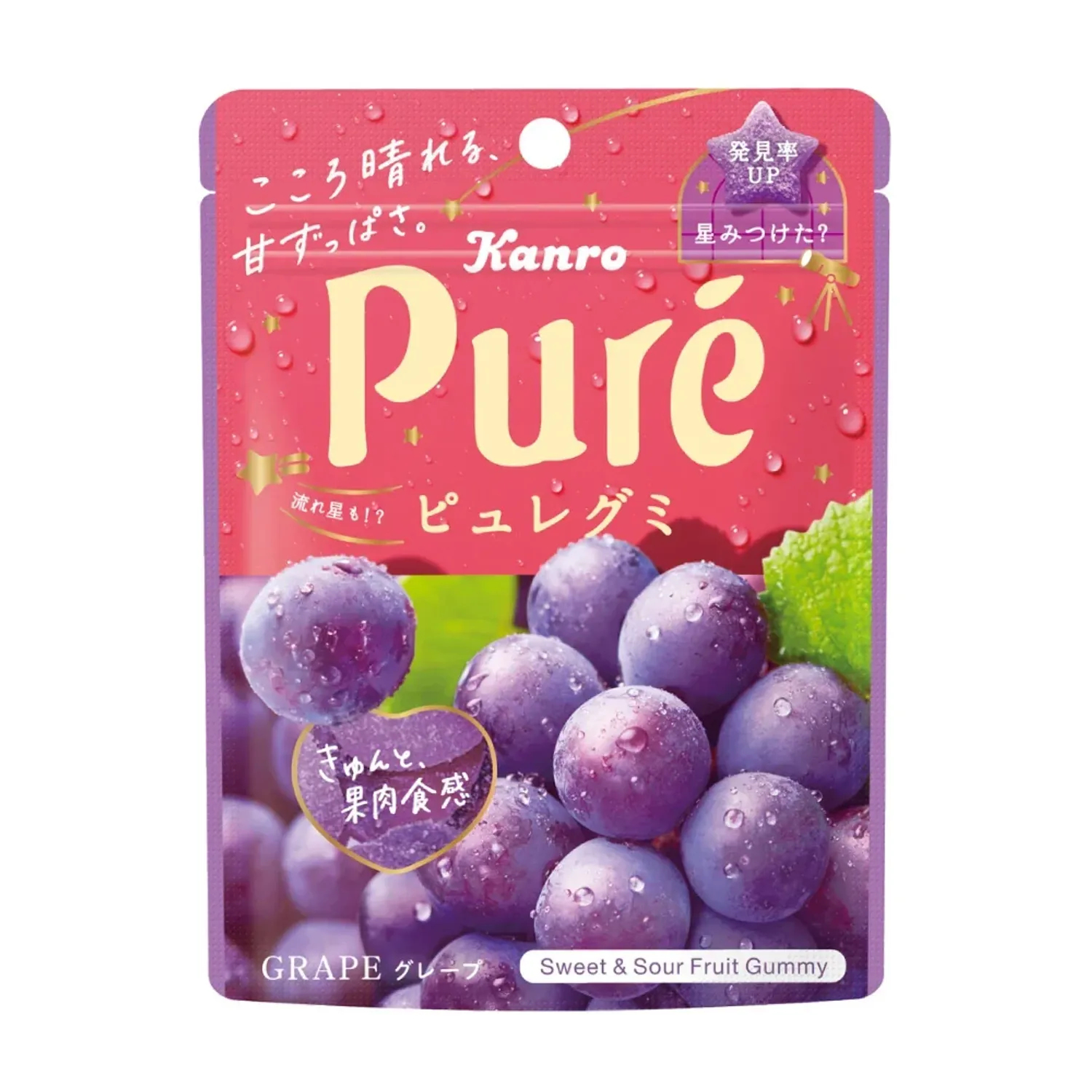 Зөөлөн чихэр /Усан үзмийн цэвэр шүүстэй/ 56гр-Pure gummy grape 56g		
