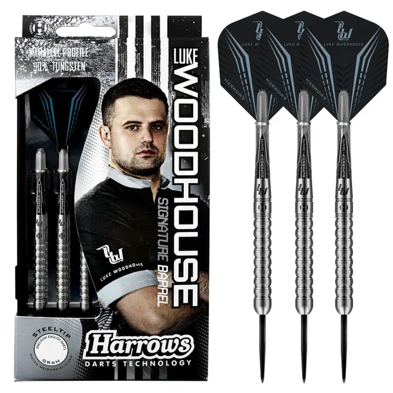 HARROWS Luke Woodhouse 90% Steel Tip Darts
