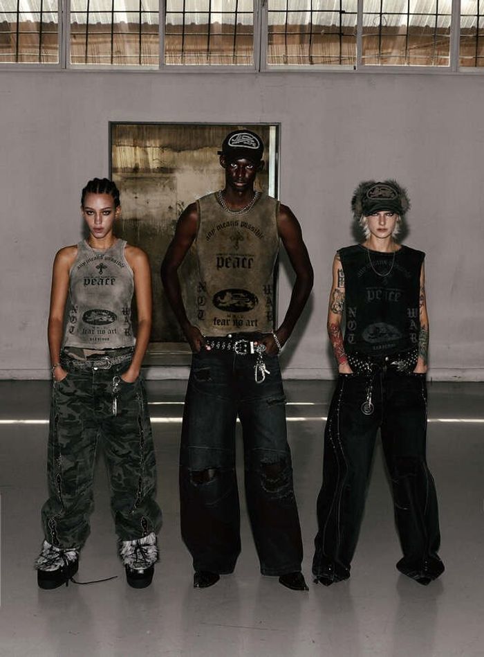 Fallout Convex Denim Pants - Black