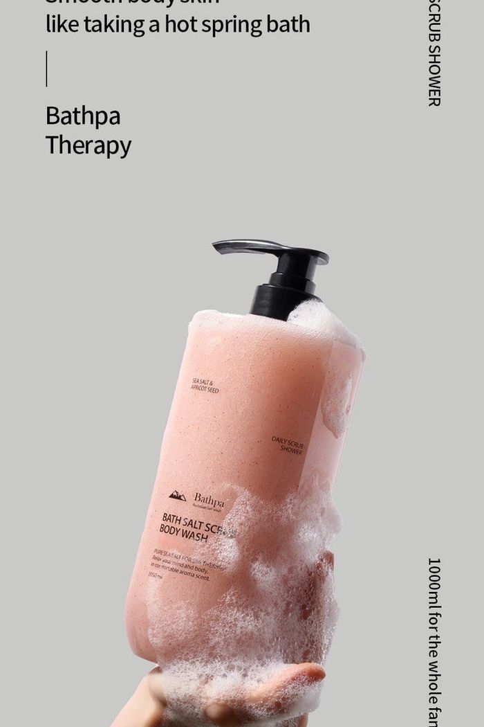 Bathpa Salt Scrub Body Wash Soft Rosy 1000ml