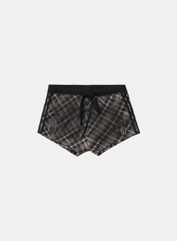 Vintage Club Boy Shorts - Check Brown