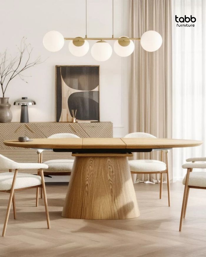 OVAL EXTENDABLE TABLE 160-200cm