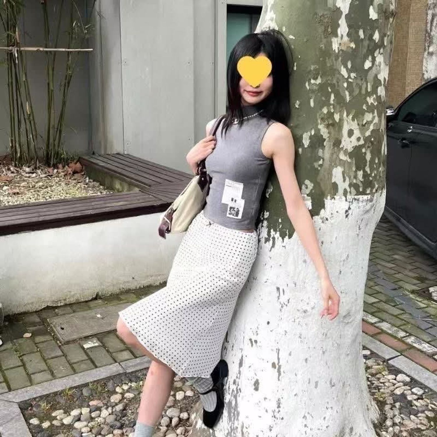 Цагаан юбка polka dot skirt 