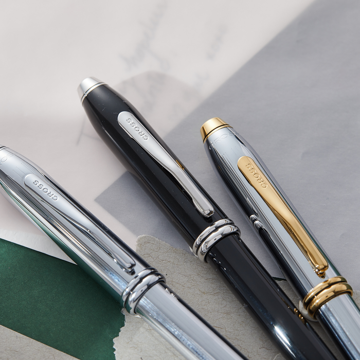 Cross Townsend® Black Lacquer with Polished Chrome Appointments Rollerball Pen