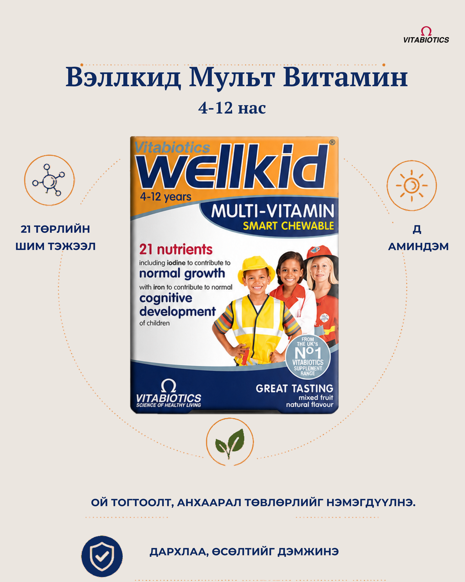 Wellkid Multi Vitamin Chewable 