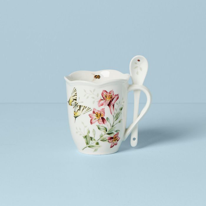 BUTTERFLY MDW DW MUG W/SPOON