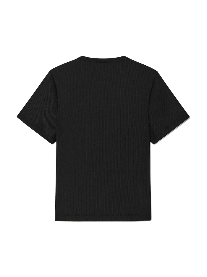 G CLASSIC RIB CREW NECK TEE - BLACK