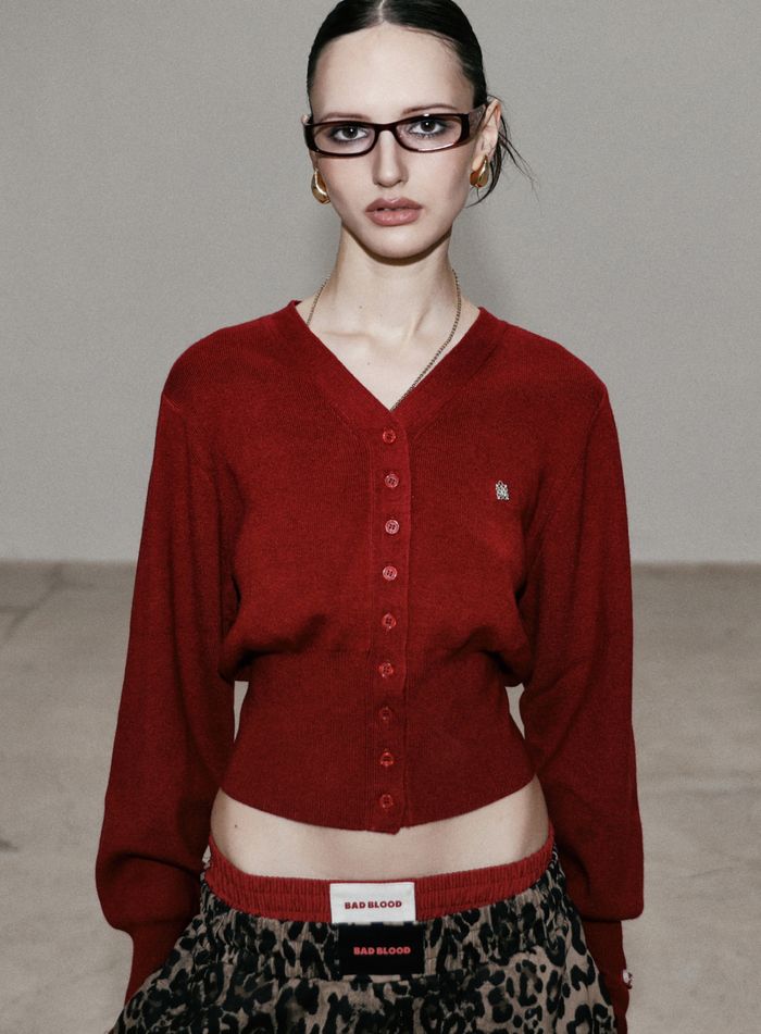  The Pure V-neck cardigan - Red