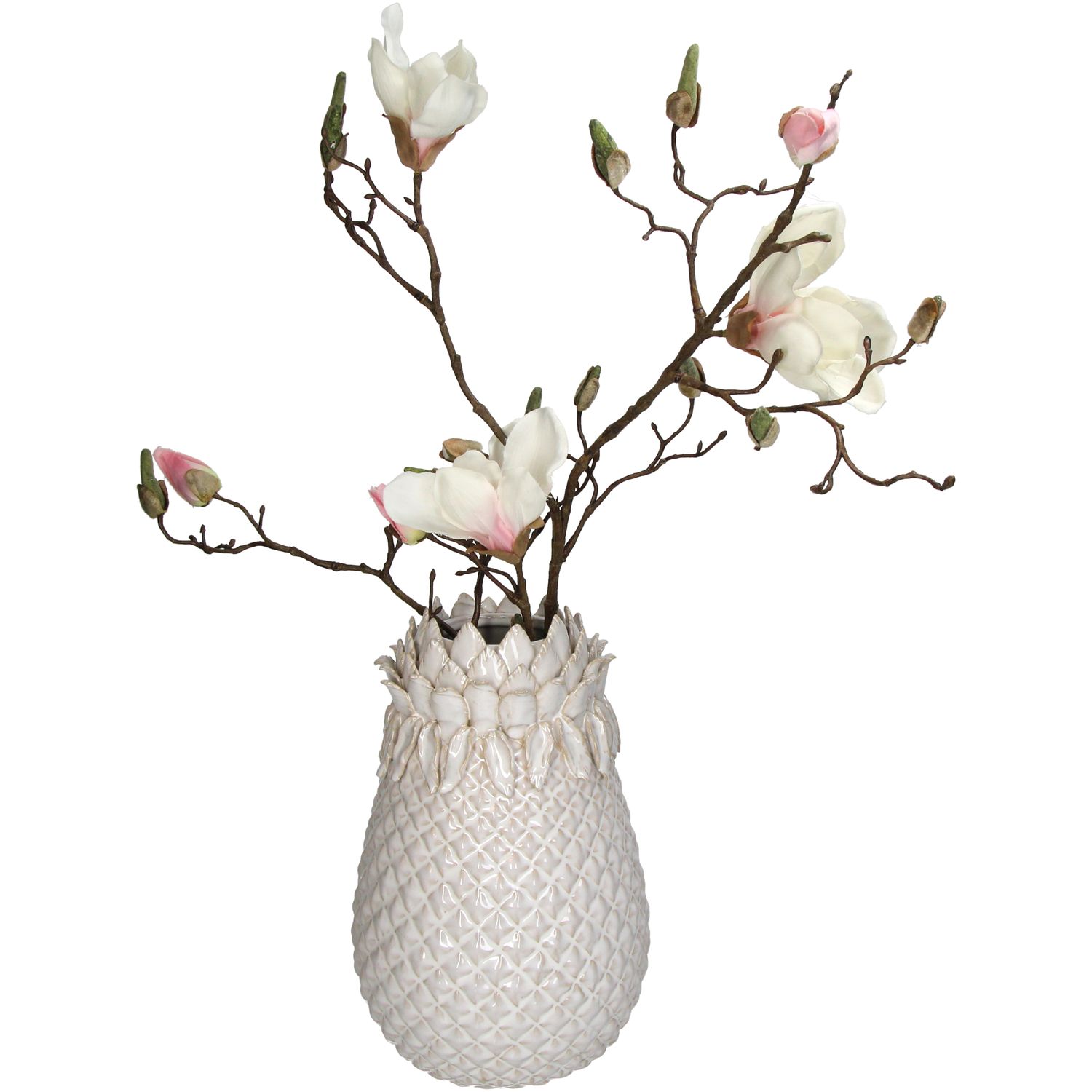 Цагаан чулуун цэцгийн ваар