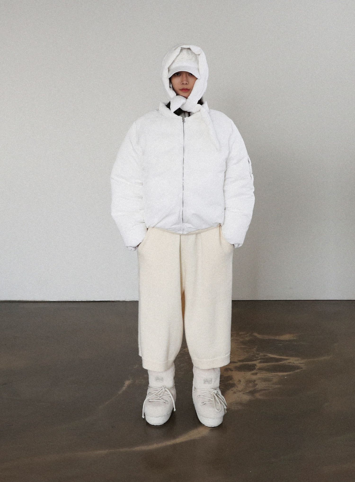 BS Heavy Wool Bermuda Pants - Cream