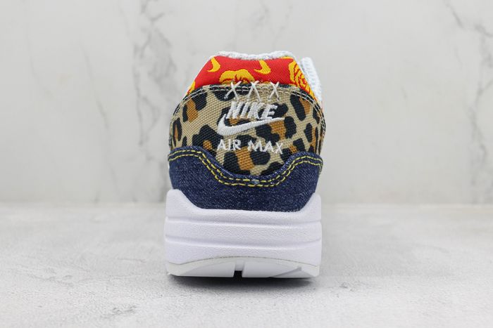 Nike Air Max 1 Premium Denim Leopard  University Gold Picante Red