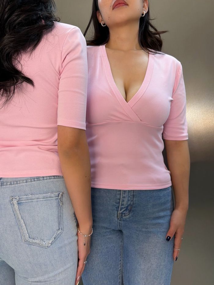 V neck midi top