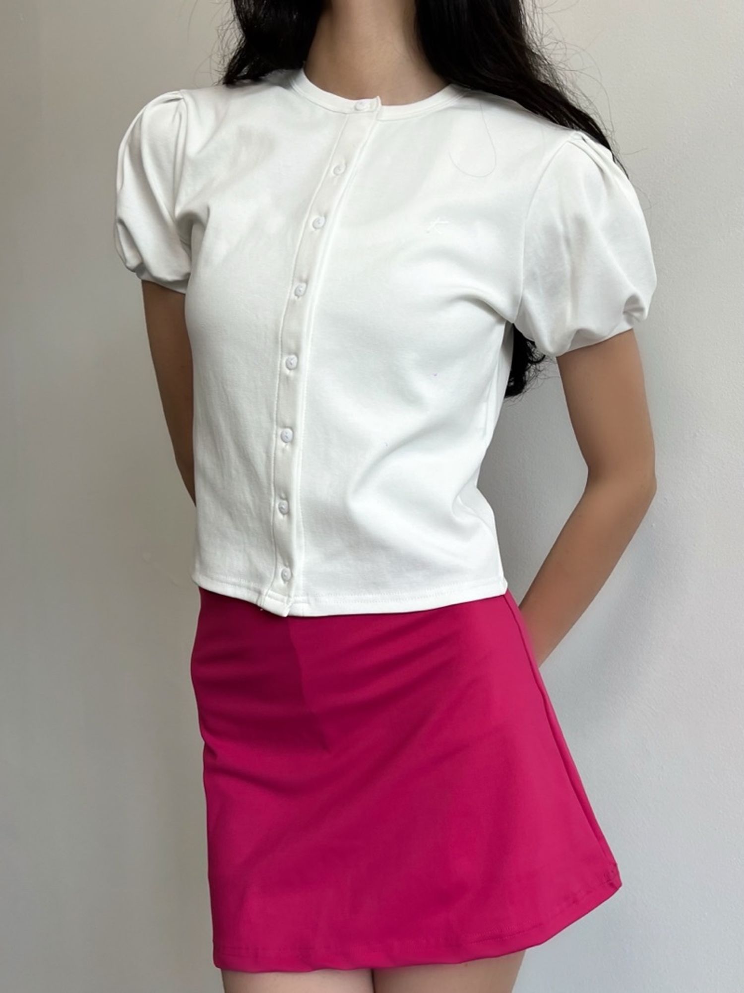 Puff sleeve cardigan