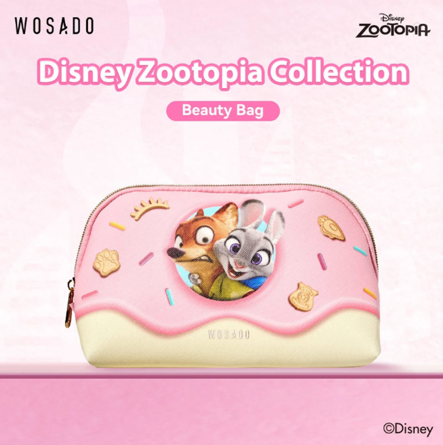 Zootopia makeup pouch pink