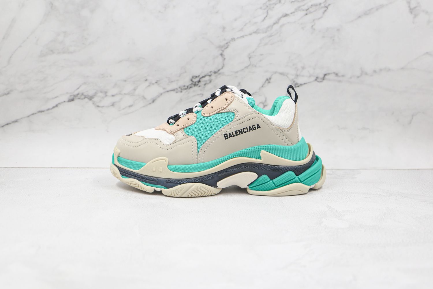 Balenciaga Triple S White Grey Turquoise