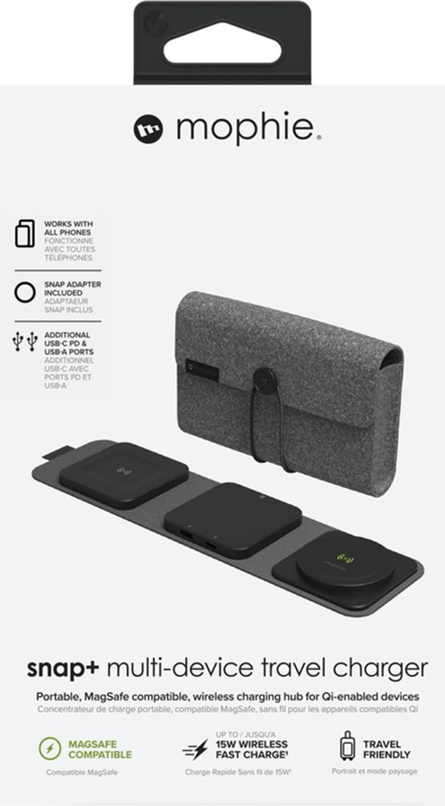 Snap+multi device travel charger mophie
