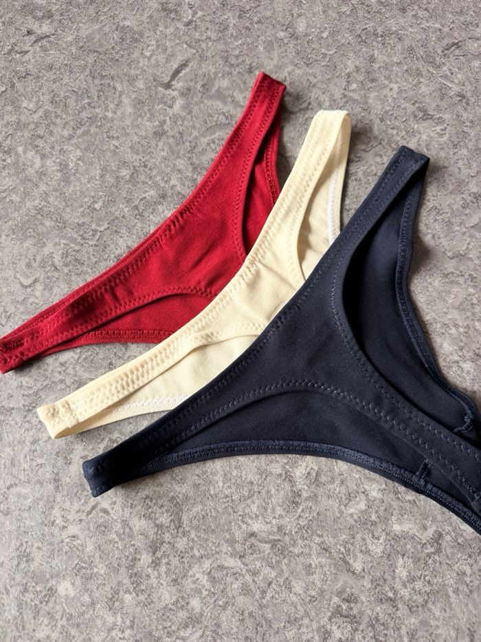Thong cotton panty set 3