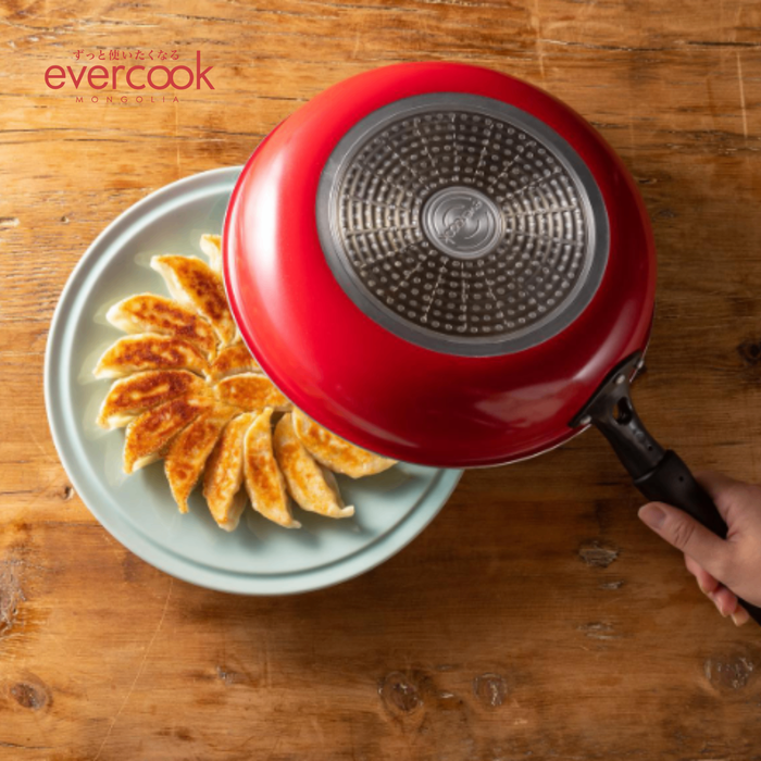 EVERCOOK Хайруулын таваг 28см, шилэн тагтай