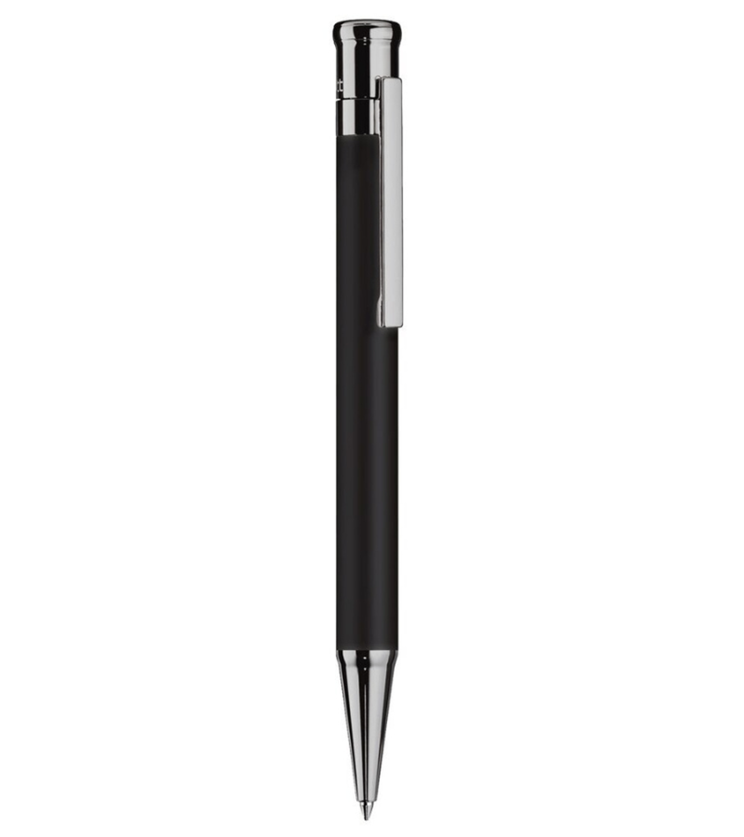 Otto-Hutt Design 04 Ballpoint pen - barrel black matt lacquered, cap and fittings ruthenium plated