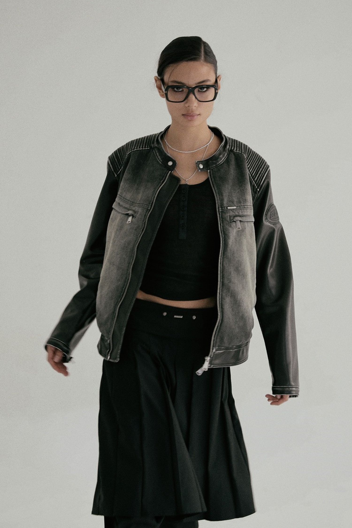 Scard Racer Jacket - Washed Black