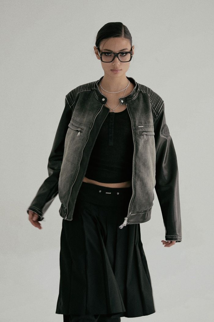 Scard Racer Jacket - Washed Black