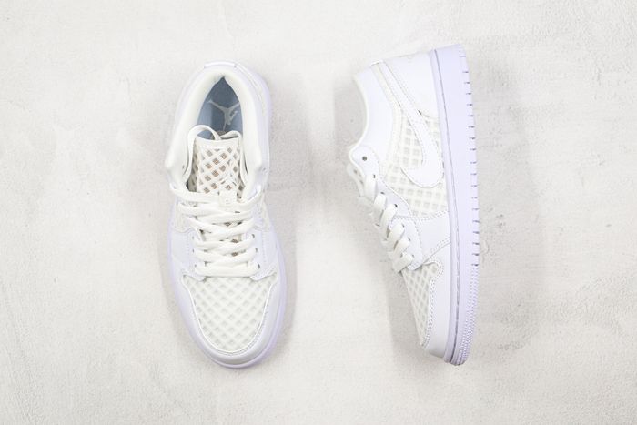 Jordan 1 Retro Low Breathe Triple White (Women's)
