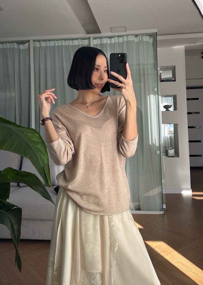 V-neck Knit Sweater