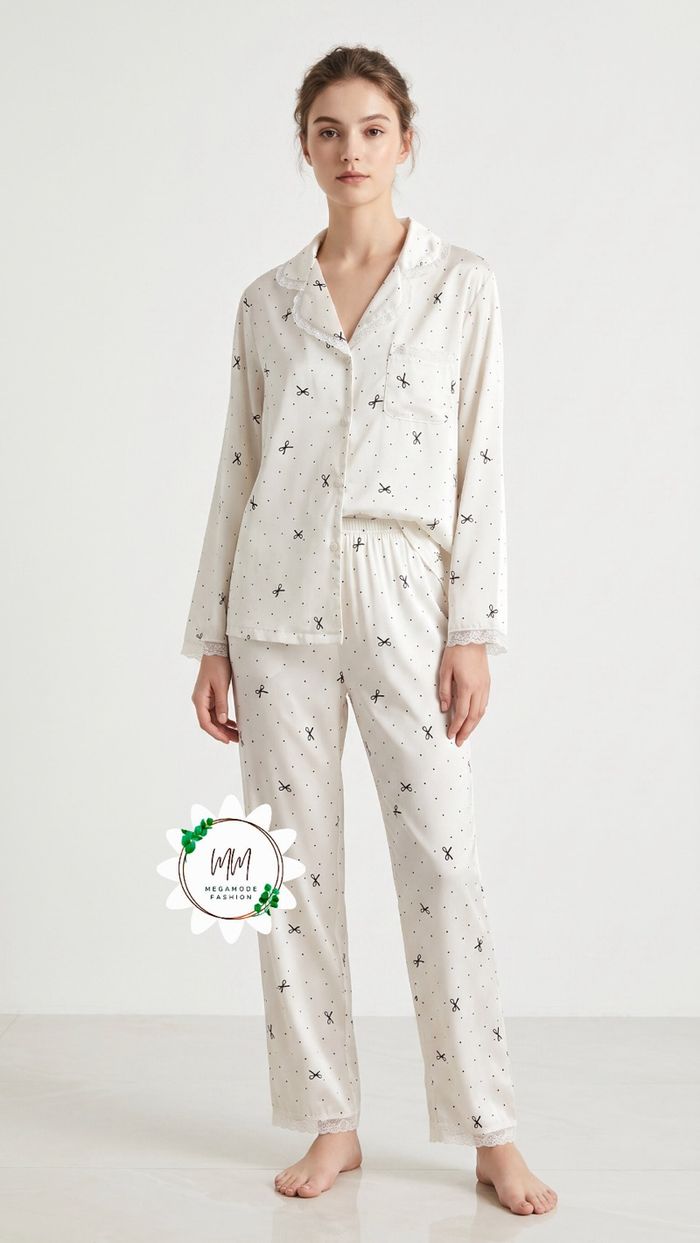 New white silk pajama
