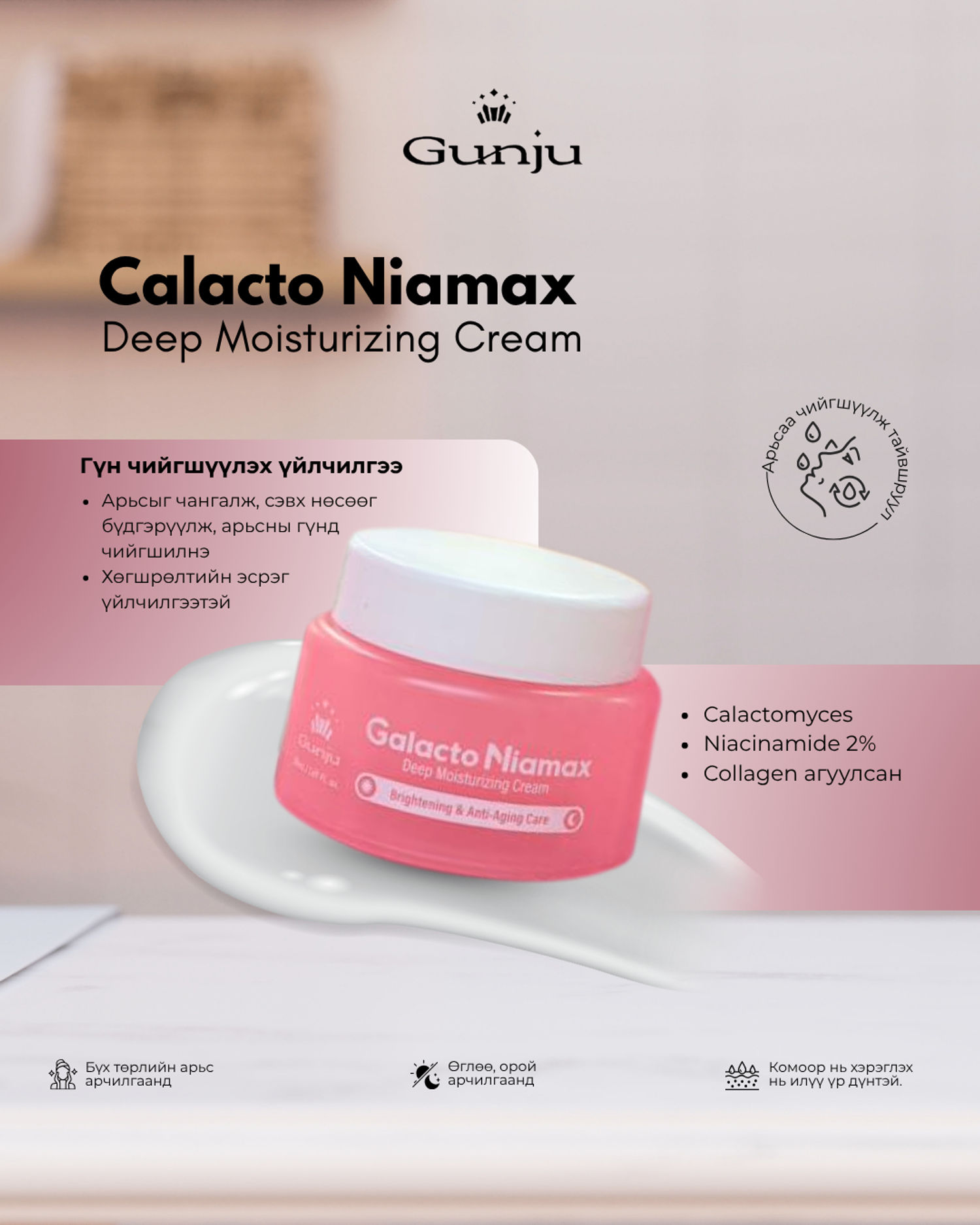 Gunju  Galacto Niamax Deep Moisturizing Cream
