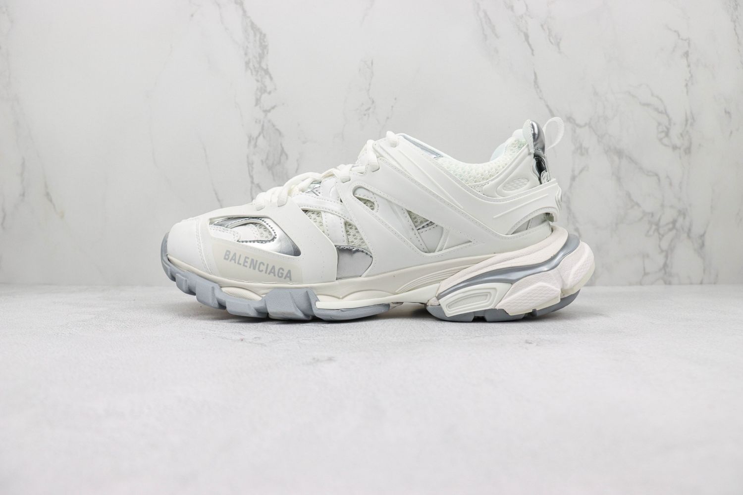 Balenciaga Track White Silver Metallic