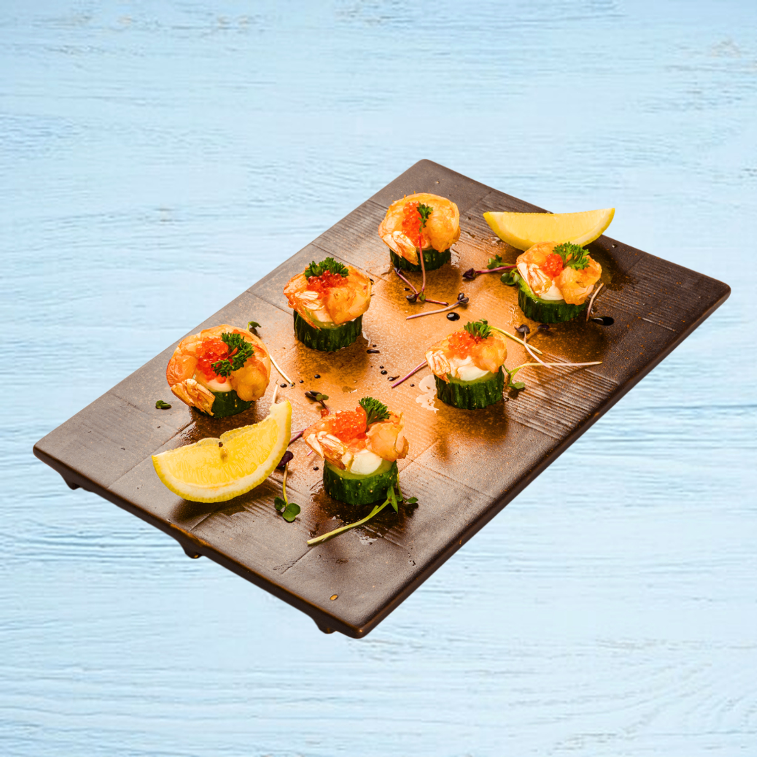 Shrimp cucumber bite