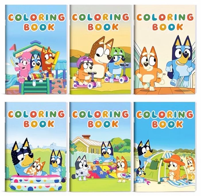 Bluey- Colouring book (6 books)