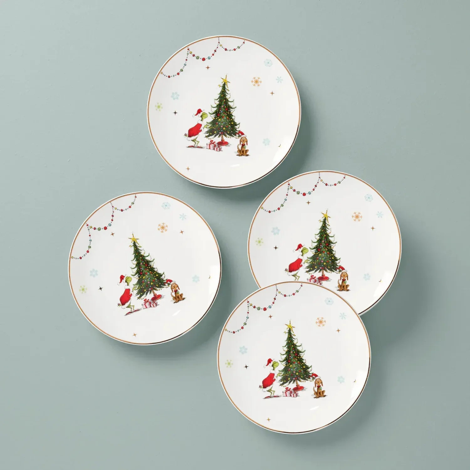 Merry Grinchmas Dinner Plates - Set of 4