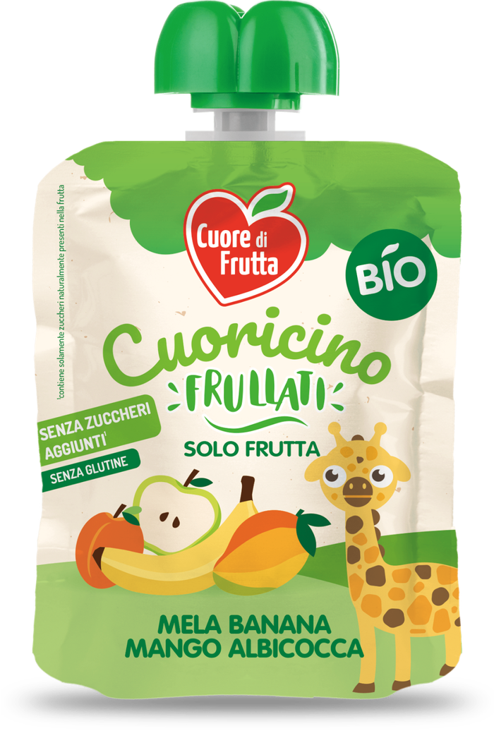 Хүүхдийн органик нухаш/Алим, банана, манго, гүйлс/