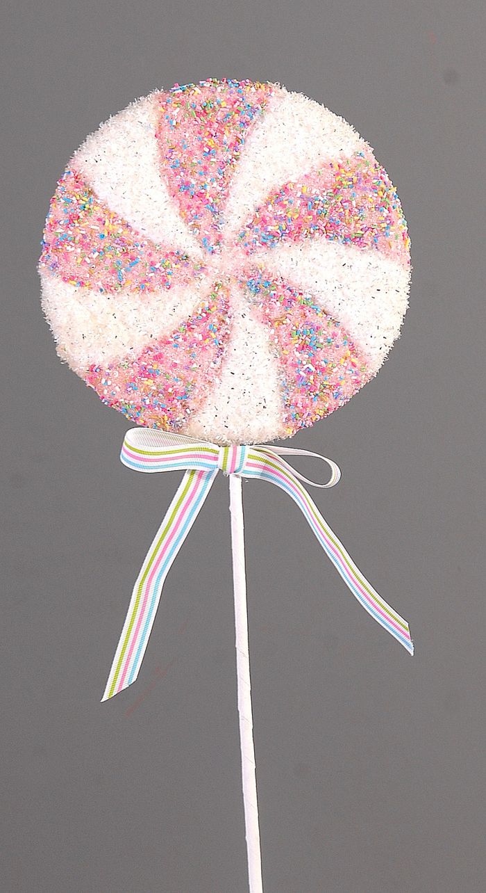 Branch w/lollipop pink & white